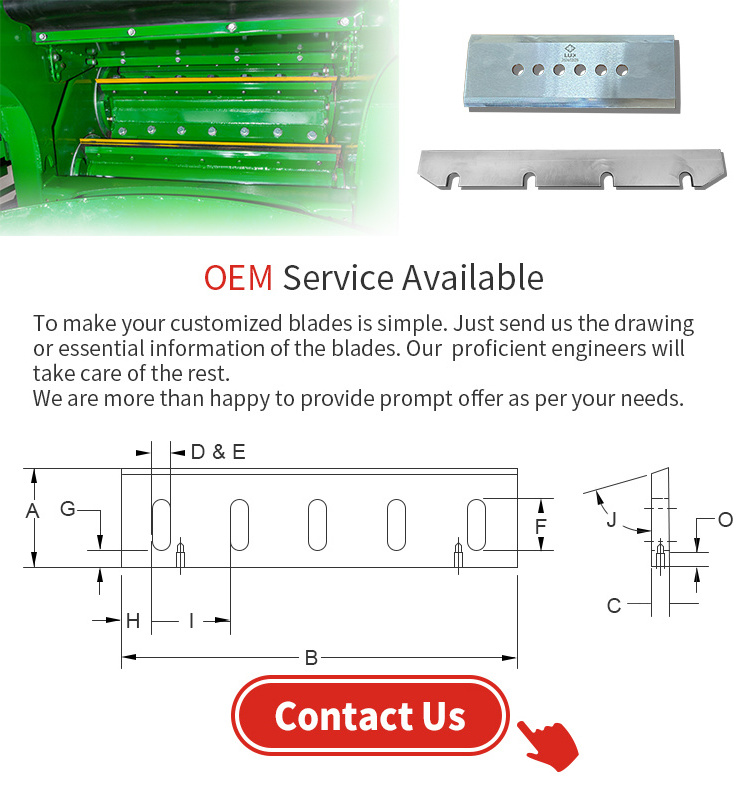 Customized Harvester Parts Sugar Cane Blade for Agriculture Machinery