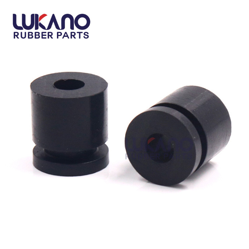 Groove-lined rubber spacer custom absorbing shocks silicone Rubber Buffer