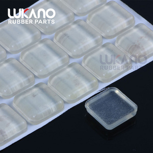 1 Inch square clear rubber bumper rubber pads for cutting board feet