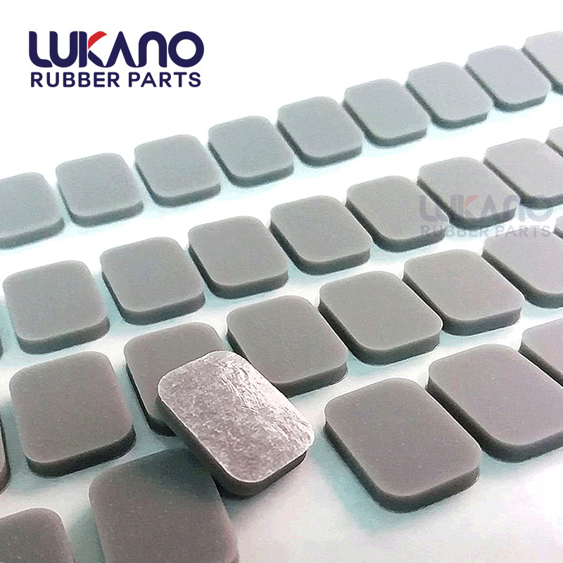 1 Inch square clear rubber bumper rubber pads for cutting board feet