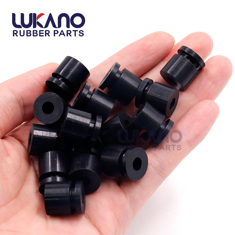 Groove-lined rubber spacer custom absorbing shocks silicone Rubber Buffer