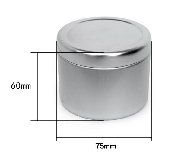 In Stock Empty Aluminum Jar Metal tin can round Candy Tins Cosmetic candle Packaging box square aluminum containers snap lid tin