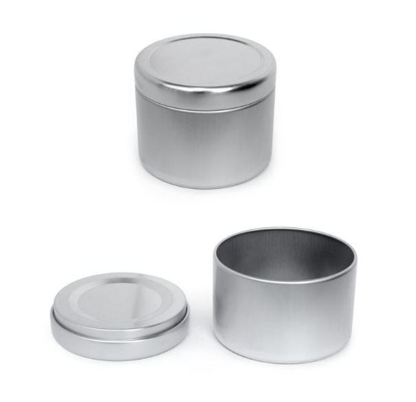 In Stock Empty Aluminum Jar Metal tin can round Candy Tins Cosmetic candle Packaging box square aluminum containers snap lid tin