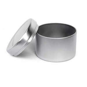 In Stock Empty Aluminum Jar Metal tin can round Candy Tins Cosmetic candle Packaging box square aluminum containers snap lid tin