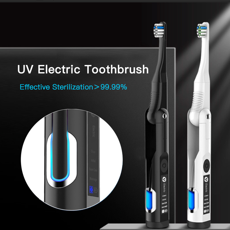 Wholesale OEM Custom Mini UV Sterilization Foldable Travel Electric Toothbrush