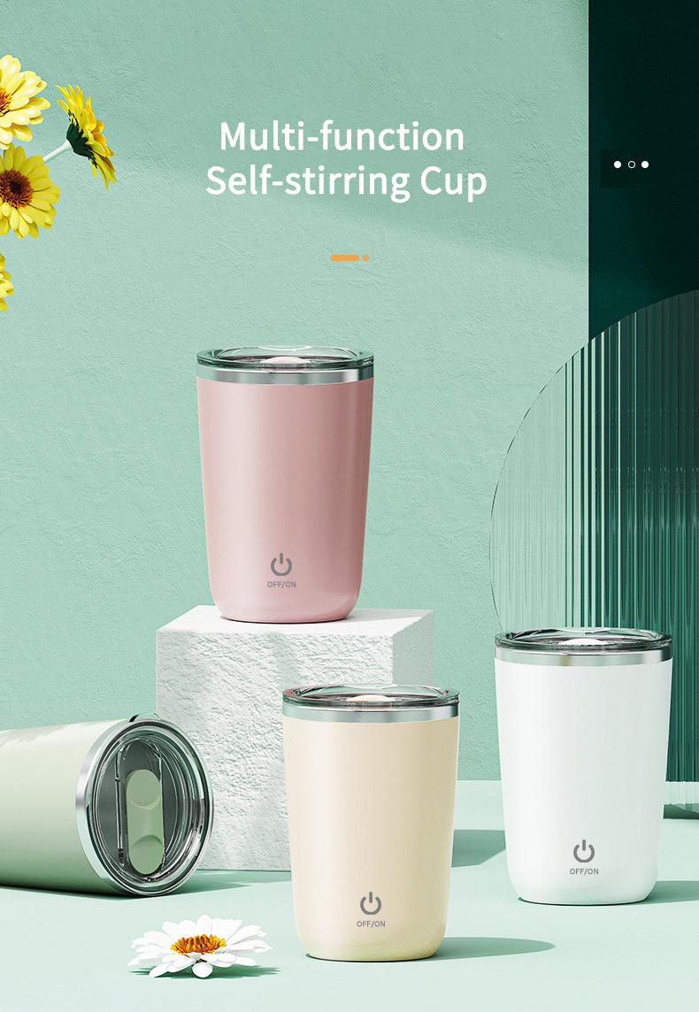 2023 NEW Stainless Steel Mug Electric Magnetic Automatic Mixing Cup Self Stirring Coffee Cup