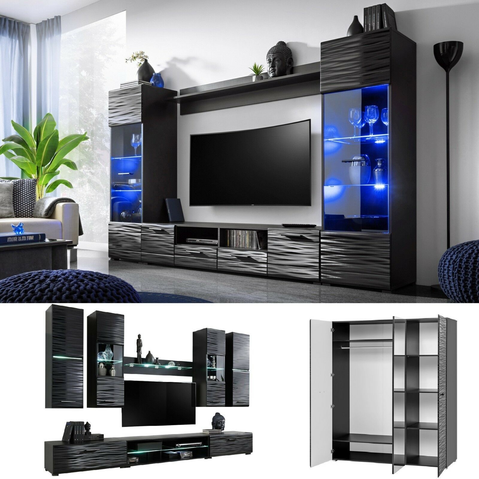 tv stand shelf and wall cabinet set tv wall unit