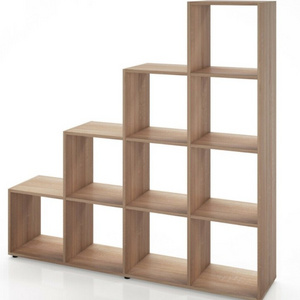 wooden Shelf bookcase Open Bookshelf home floating Storage book Shelves