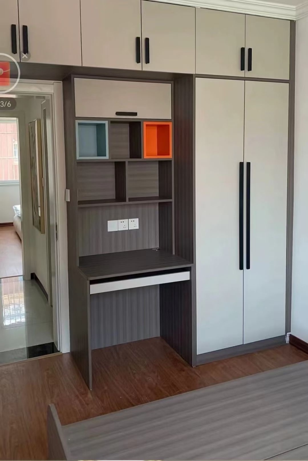 Modern Style Full House Design With Grey Furniture Bedroom Wardrobe