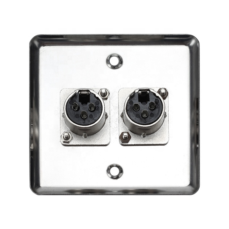 Metal Single Gang Xlr Socket Solder Wall Plate