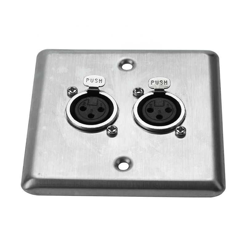 Metal Single Gang Xlr Socket Solder Wall Plate