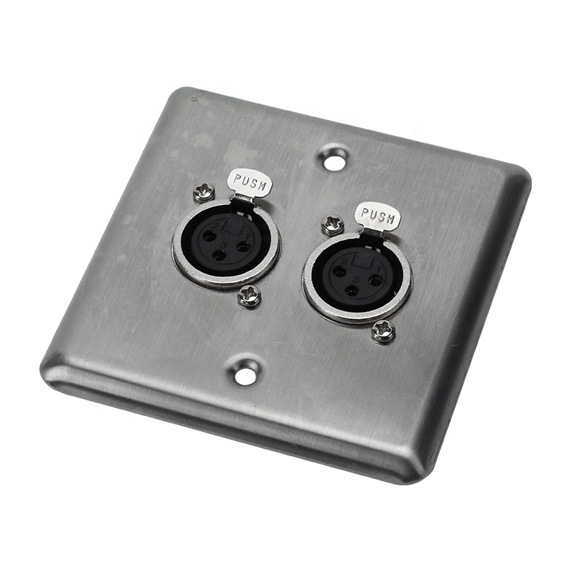 Metal Single Gang Xlr Socket Solder Wall Plate