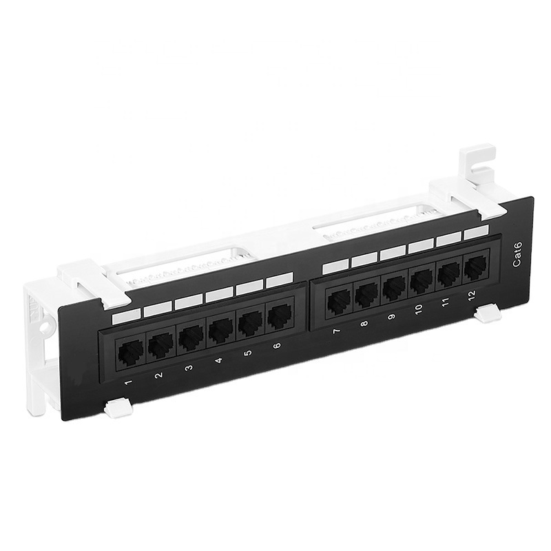 1U 12 port wall mounted type cat6 UTP patch panel