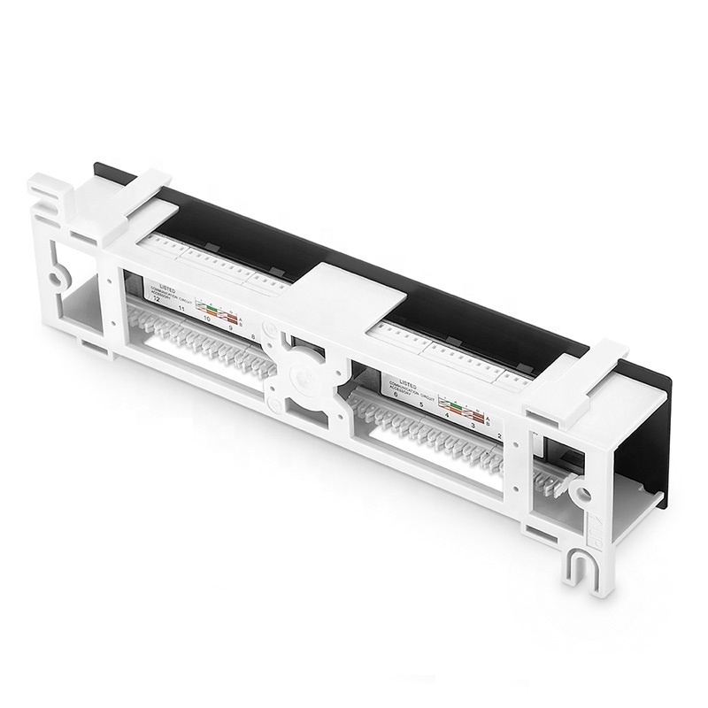 1U 12 port wall mounted type cat6 UTP patch panel