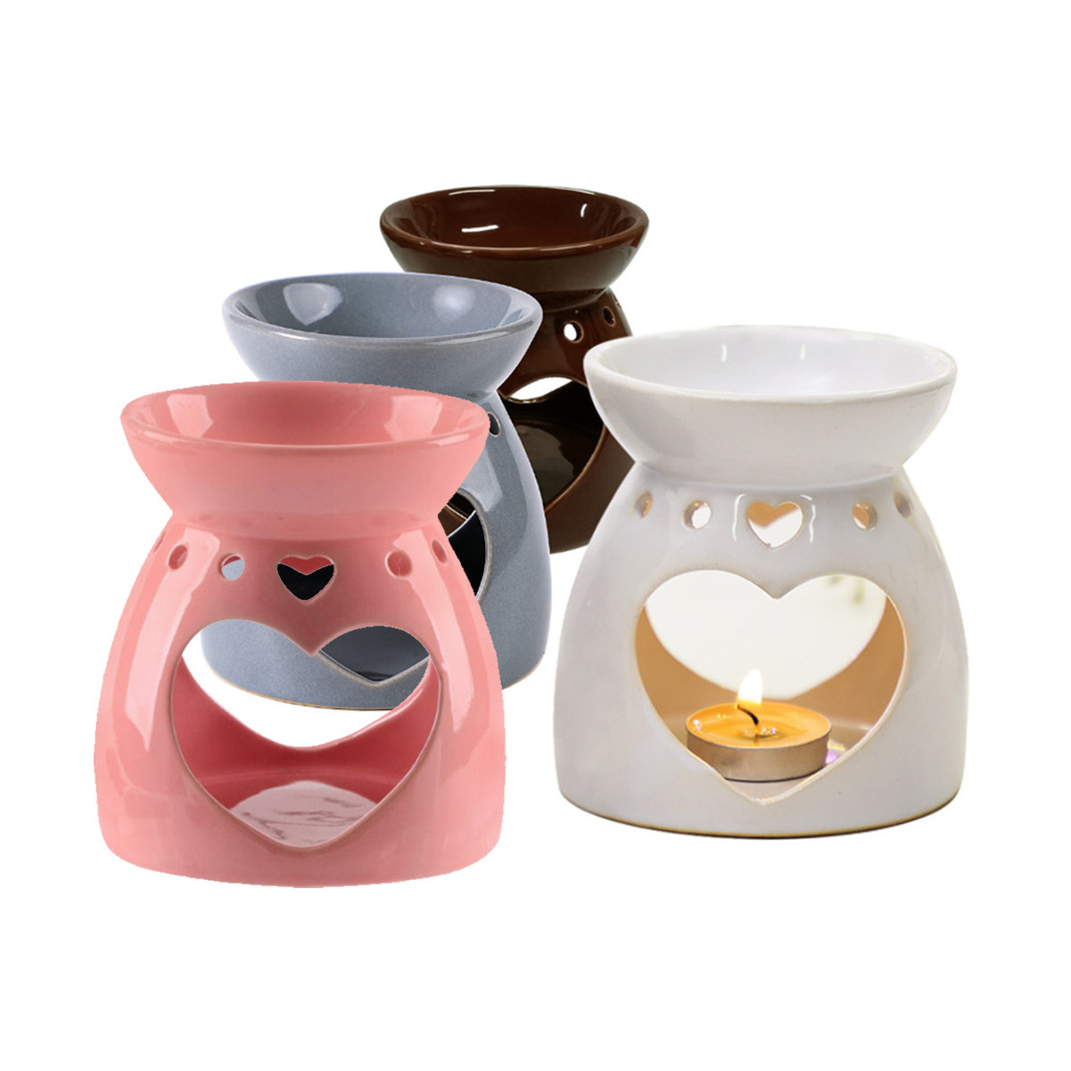 mini modern bulk ceramic tea light fragrance essential aroma oil wax melt Aromatherapy Essential Oil Burner