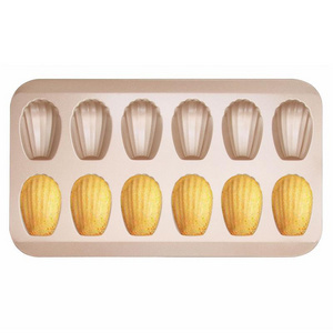 Stainless Steel Cake Mould Muffin Madeleine Pan 12-Cavity Madeleines Cake Baking Pans Tray Shell Shaped Mold Nonstick