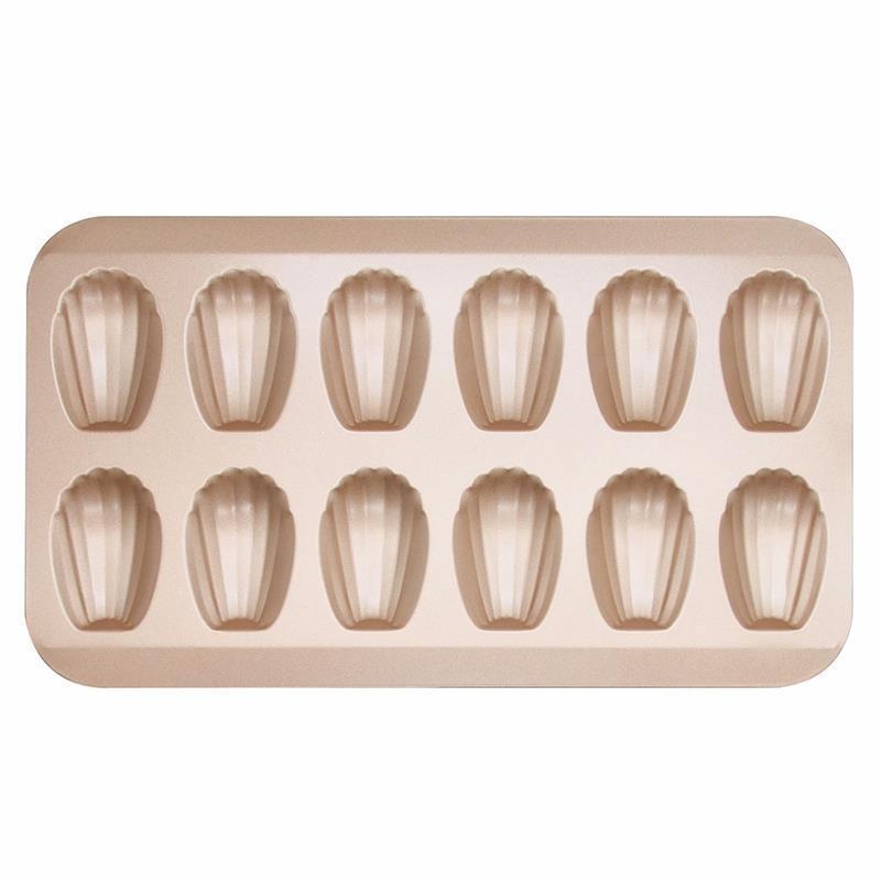 Stainless Steel Cake Mould Muffin Madeleine Pan 12-Cavity Madeleines Cake Baking Pans Tray Shell Shaped Mold Nonstick