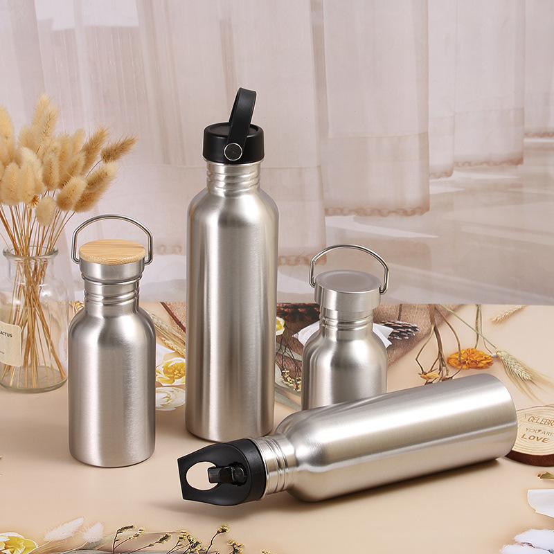 1 litre water bottle single wall light weight stainless steel running water bottle