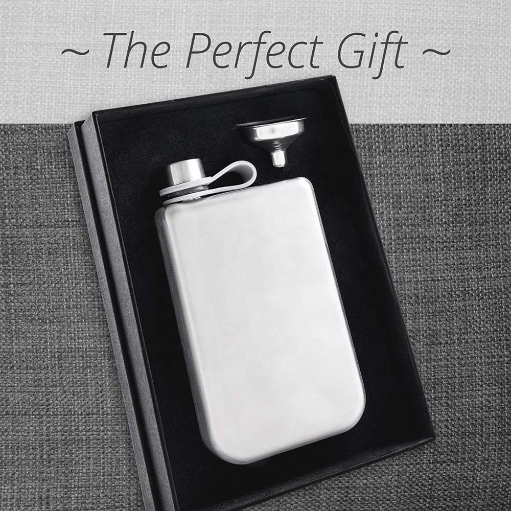 Portable Stainless Steel 8oz Whiskey Hip Flask and Funnel For Men