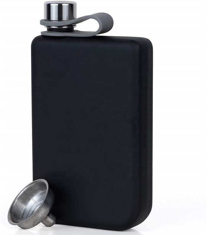 Portable Stainless Steel 8oz Whiskey Hip Flask and Funnel For Men