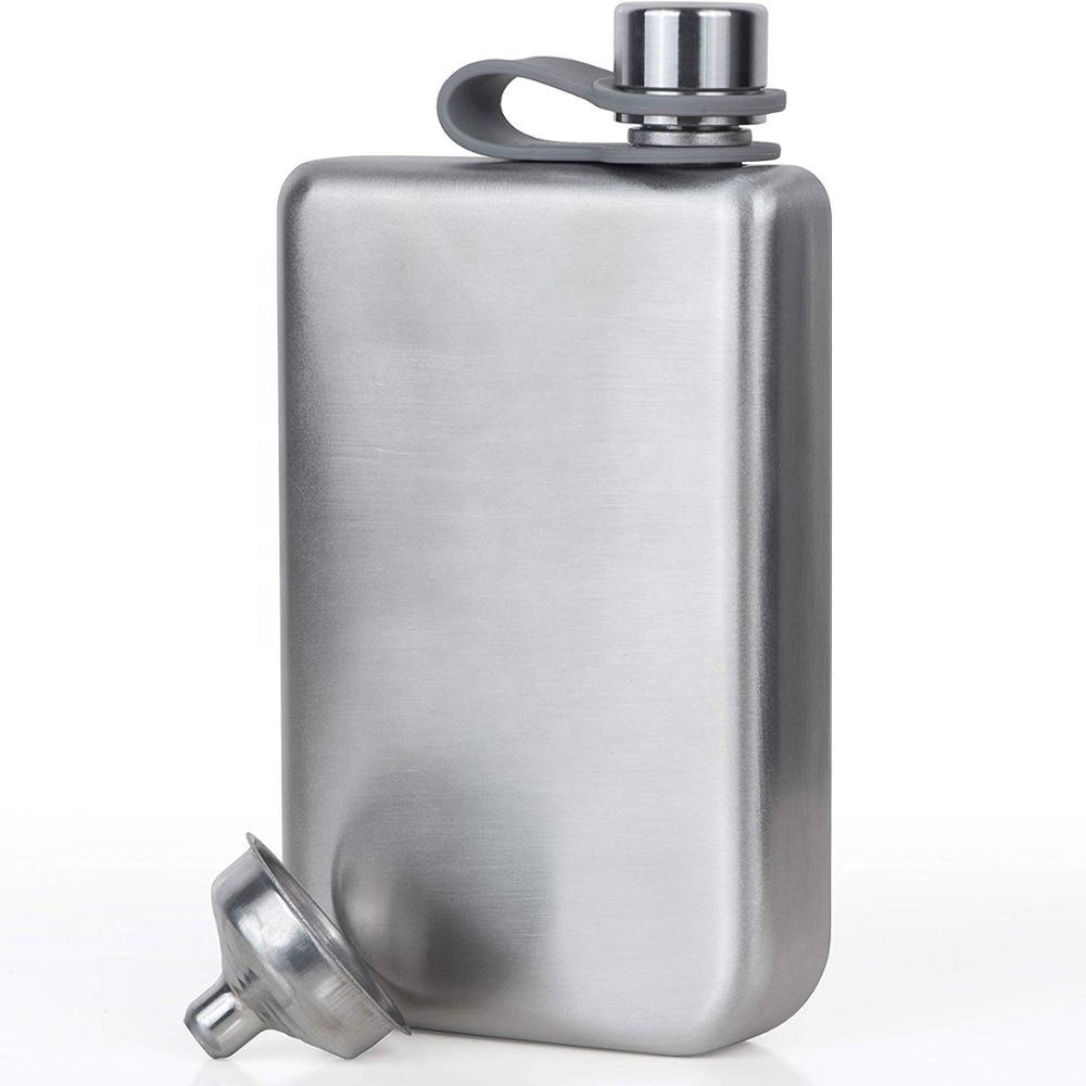 Portable Stainless Steel 8oz Whiskey Hip Flask and Funnel For Men