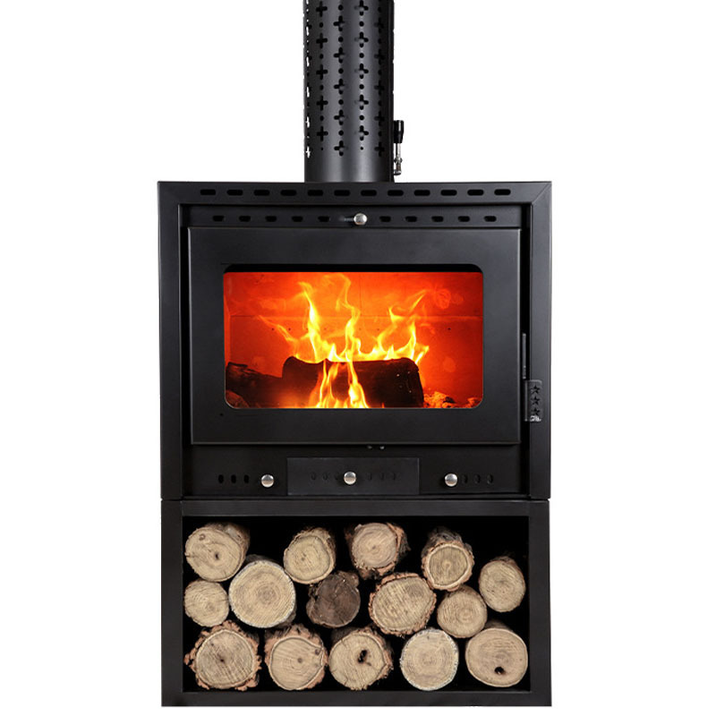 Indoor Heater Cast Iron Steel Fireplace Smokeless Wood Burning Stove