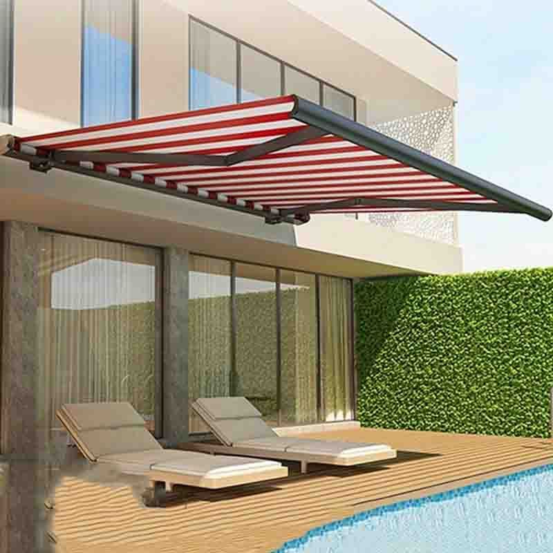 Sun shade rooftop patio awning retractable folding arm cassette awning