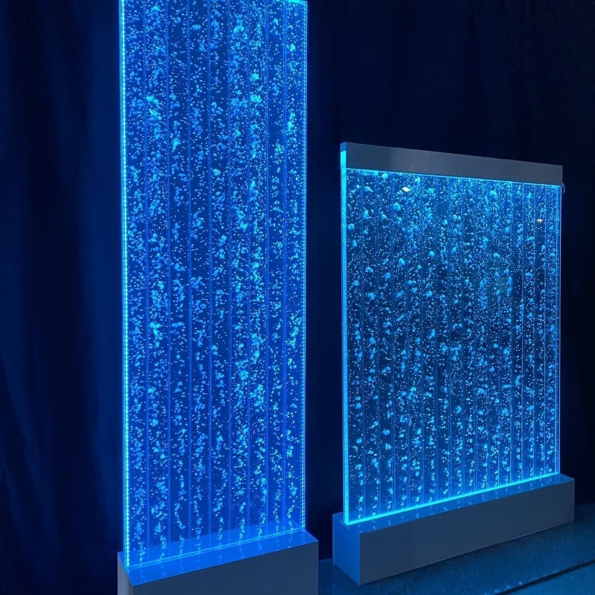 Interior decorative acrylic remote control led light water panel fountain bubble wall