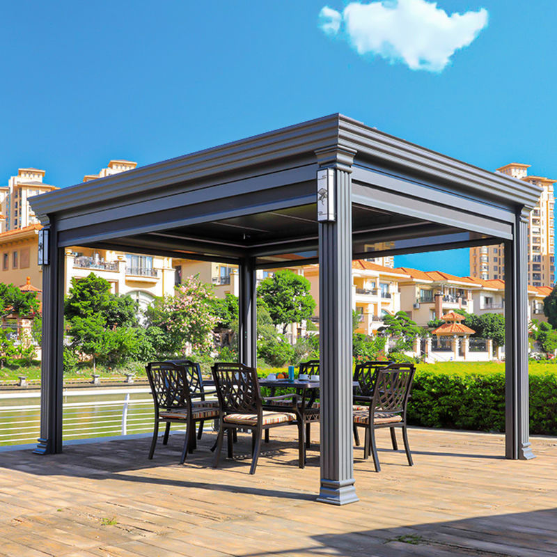 Waterproof Steel Frame Arched Legs Gazebo Outdoor 4X4 Gazebo With Privacy