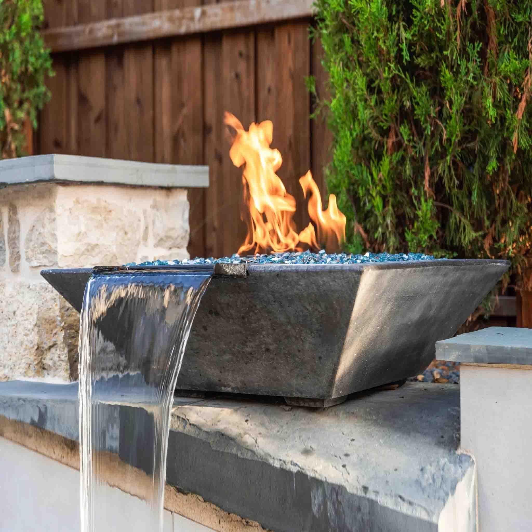 Swimming Pools Fire Bowl Outdoor Corten Steel Water Feature Gas Fire Pit