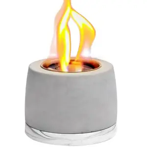 DIY tabletop fire pit bowl ethanol fireplace mini table top concrete fire pit for indoor