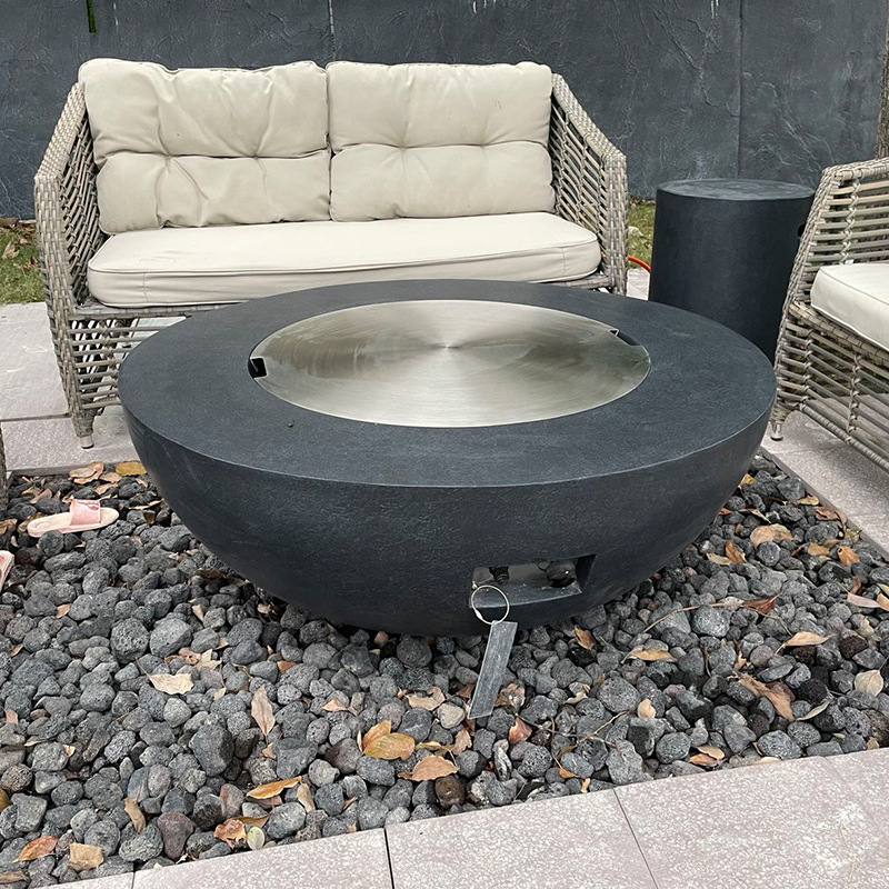 Morden garden fire pit high outdoor propane round fire table