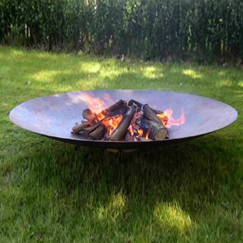 Garden Cast Iron Wood Burning Brazier Outdoor Firepit Large Fire Bowl