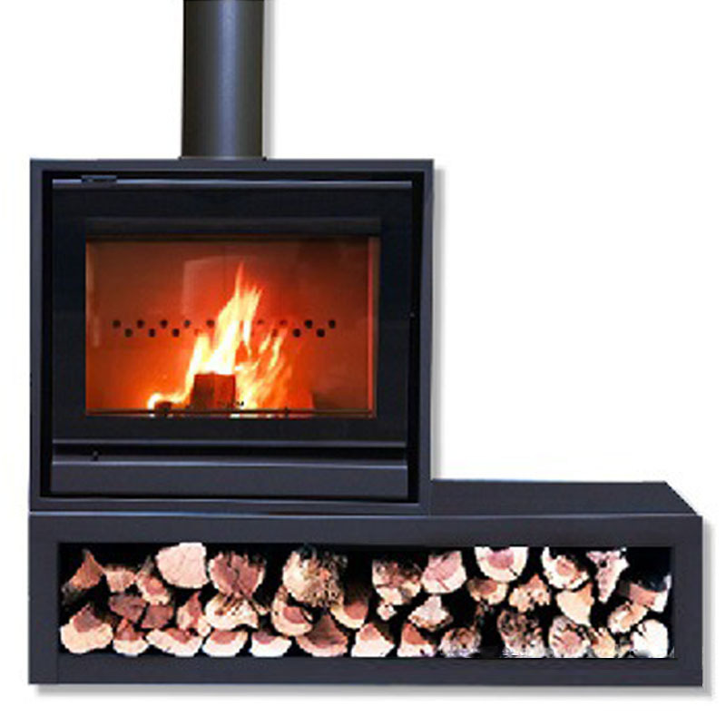 Indoor Heater Cast Iron Steel Fireplace Smokeless Wood Burning Stove