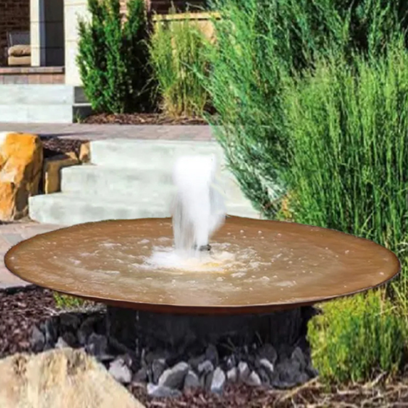 Garden Decoration Pond Water Feature Fountains Outdoor Corten Steel Water Pond