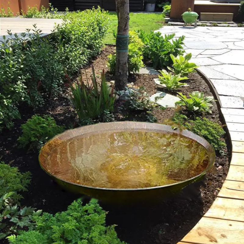 Garden Decoration Pond Water Feature Fountains Outdoor Corten Steel Water Pond