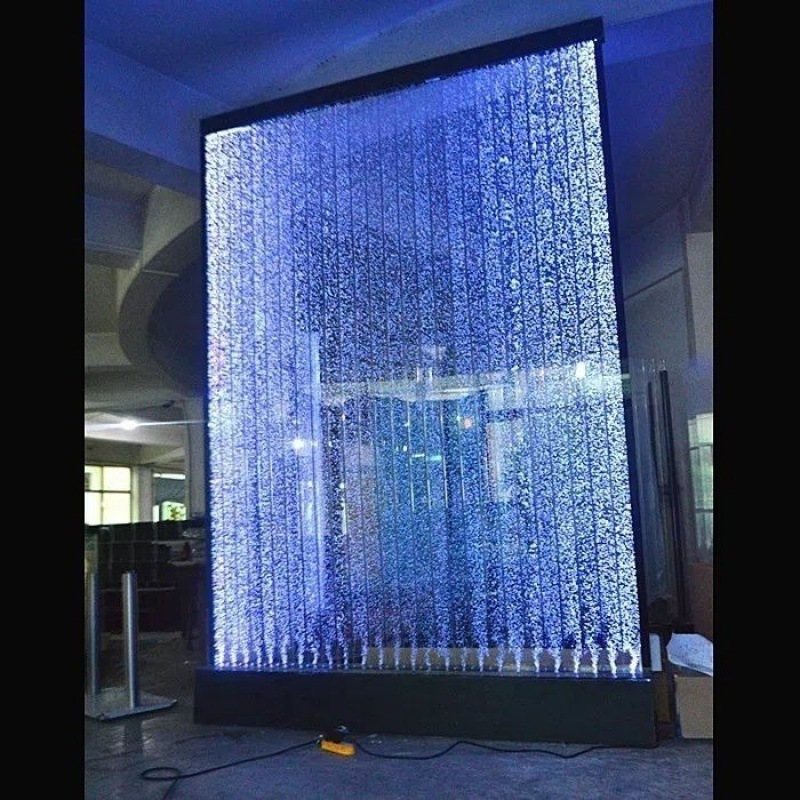 Interior decorative acrylic remote control led light water panel fountain bubble wall