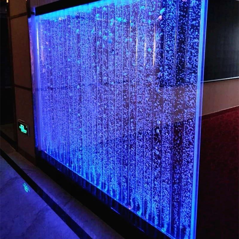 Interior decorative acrylic remote control led light water panel fountain bubble wall