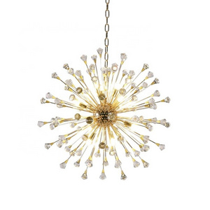 Nordic luxury round crystal glass ball firework pendant light led light sputnik chandeliers