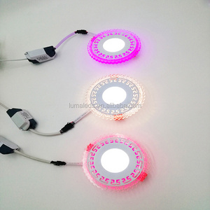 Two color changeable 6+3w recessive led panel light