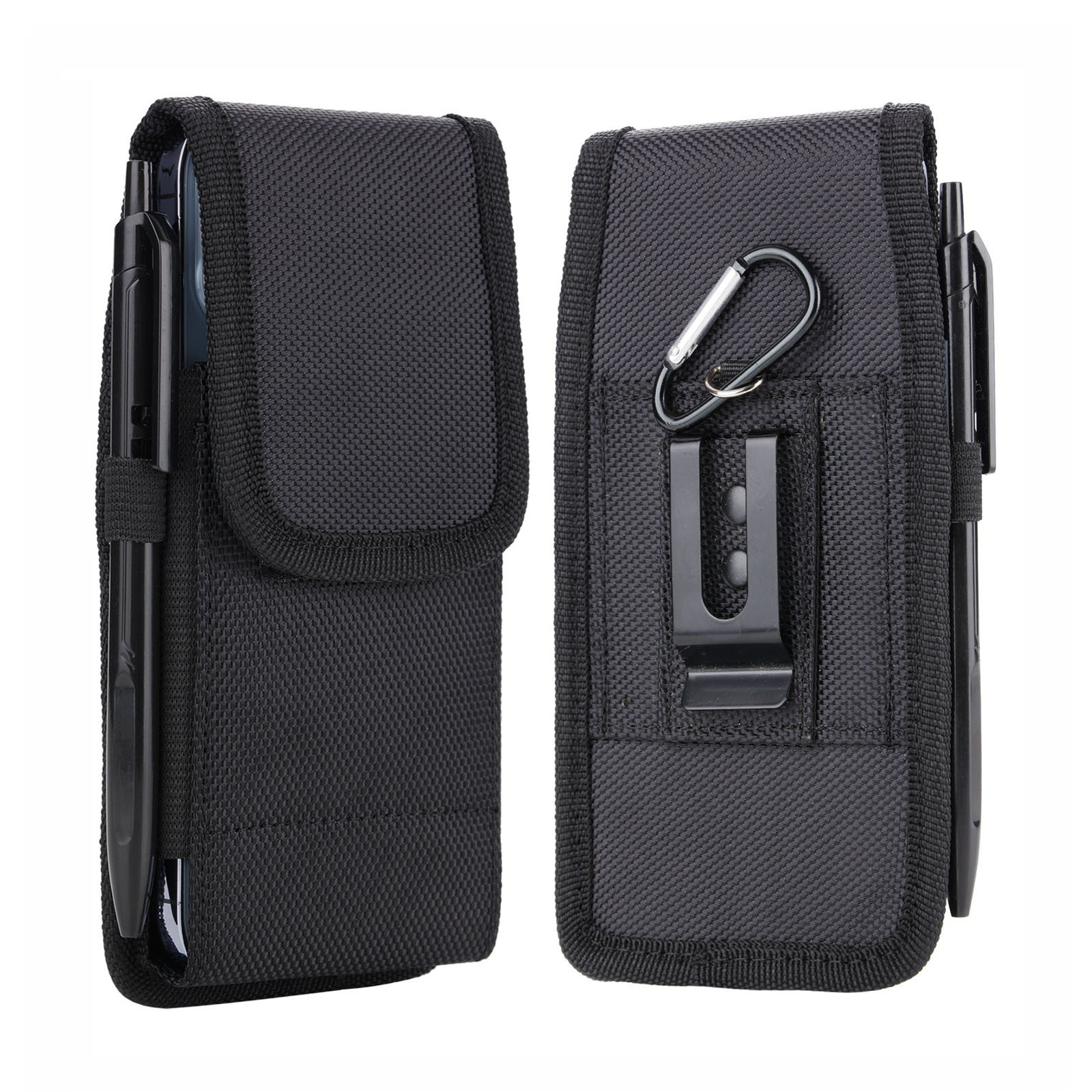 Cell Phone Pouch Nylon Belt Holster Case with Belt Loop Hook Horizontal Vertical Universal Mobile Bags for iPhone for Samsung