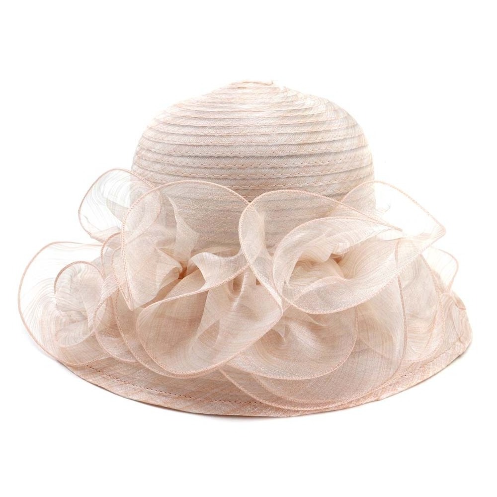 Hot Sale Cheap Women Sinamay Church Derby Fascinator Bridal Cap British Tea Party Wedding Hat Beach Panama Straw Hat