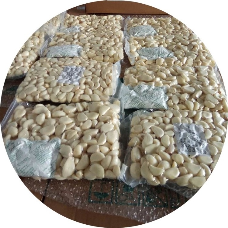 Chinese Fresh Peeled Garlic Cloves 1KG Vacuum Bag Packing Cheap Price Wholesale Peeled Garlic For Sale