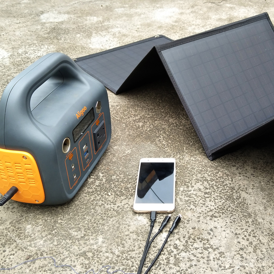 Foldable Outdoor Solar Panel Charger Portable 100w USB for Mobile Phones Laptops