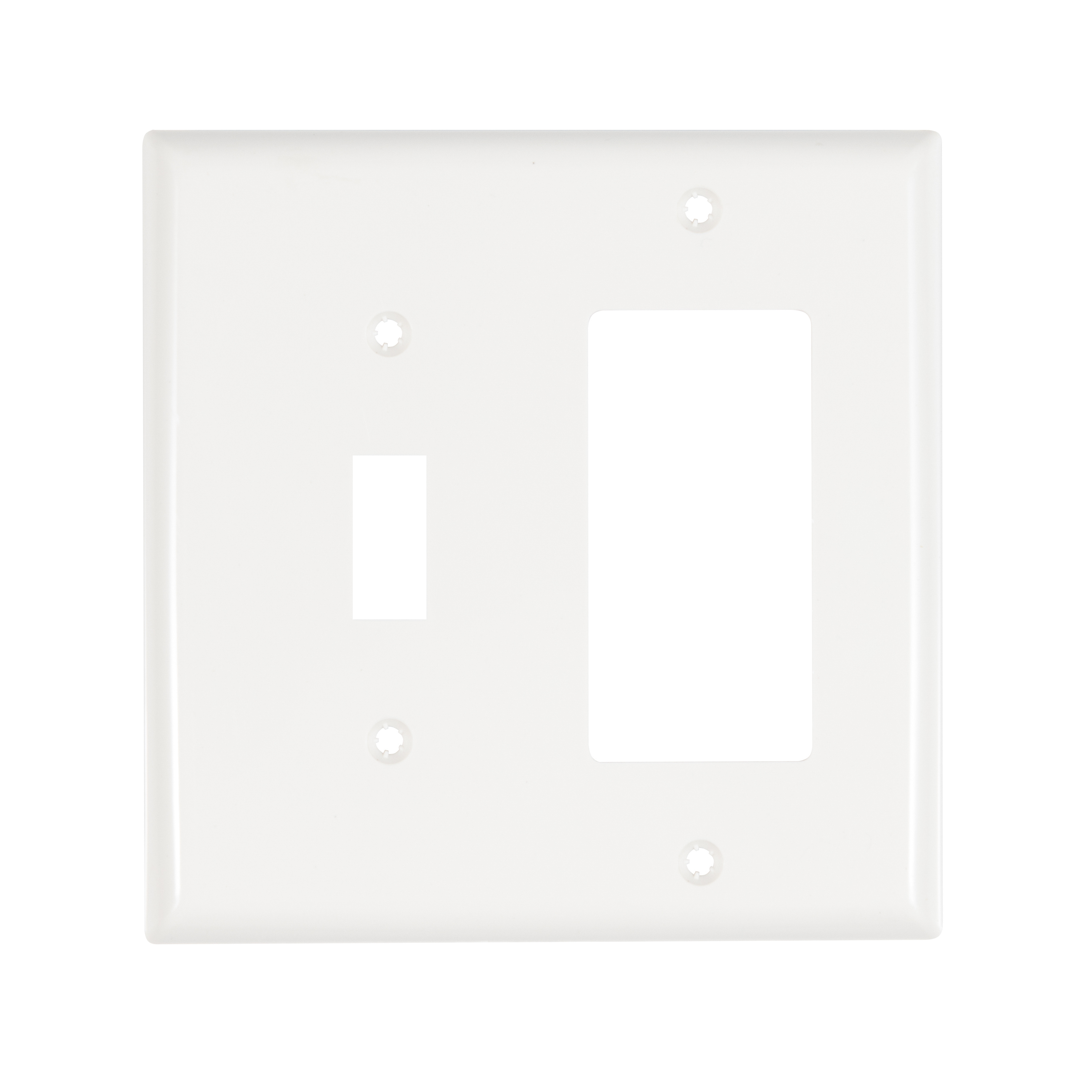 LUMEX  Combination Plastic wall plate  1 Toggle 1 Decorator socket outlet cover