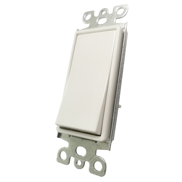 LUMEX Single-Pole Decorator Wall Light Switch, 15A 120/277V, On/Off Rocker Interrupter