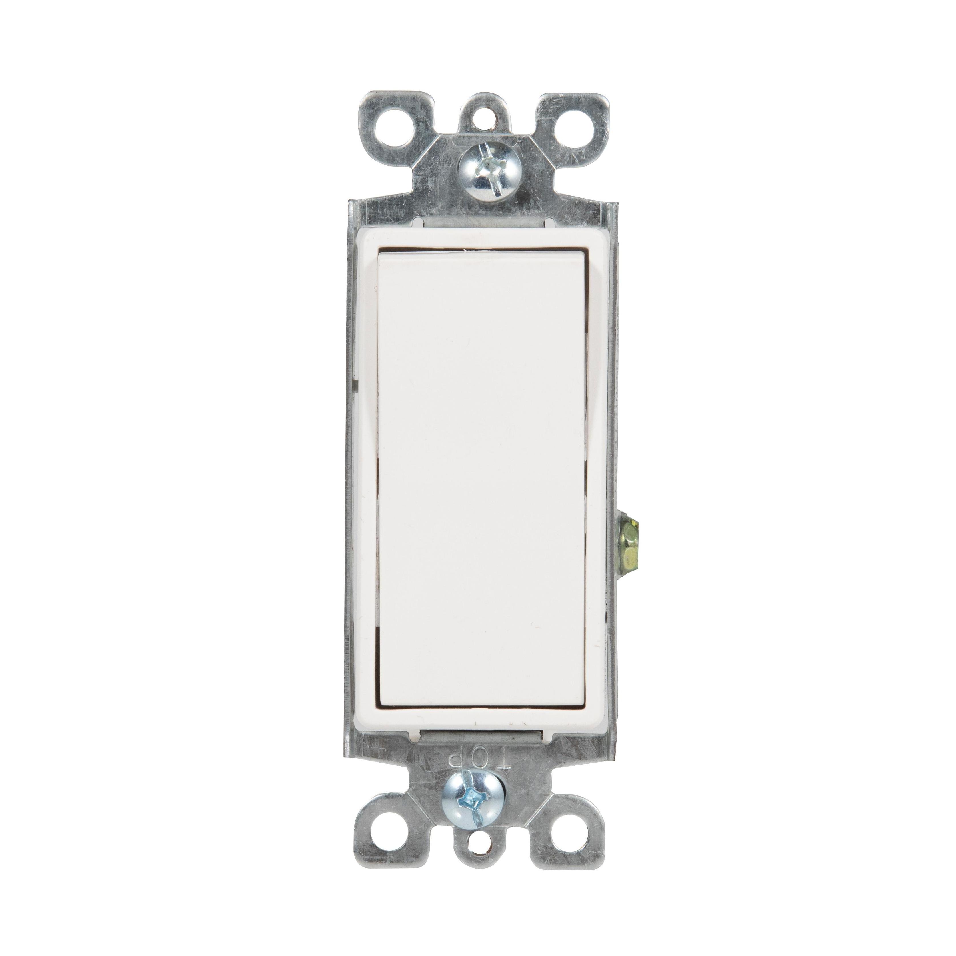 LUMEX Single-Pole Decorator Wall Light Switch, 15A 120/277V, On/Off Rocker Interrupter