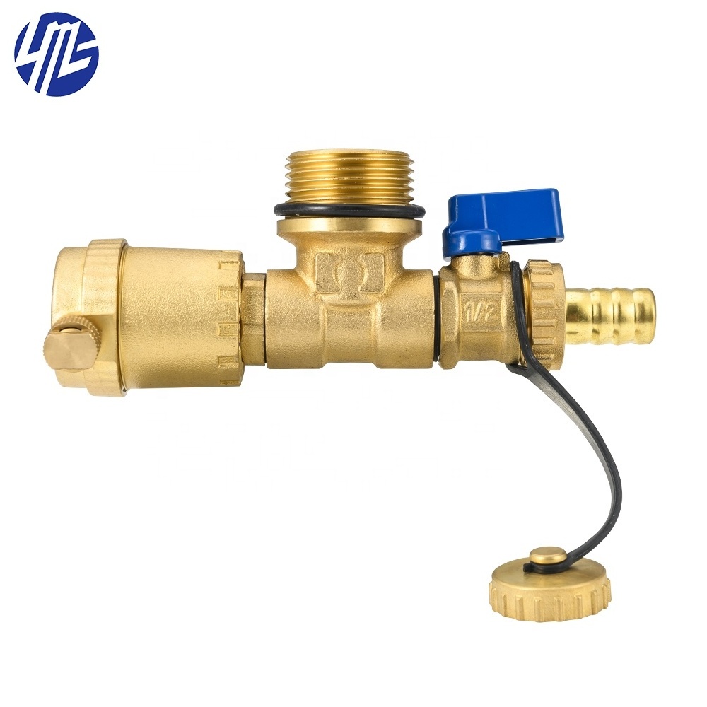 Manual Brass Stem Blow Down Water Heater Drain Valve For Underfloor Heating Systems & Parts