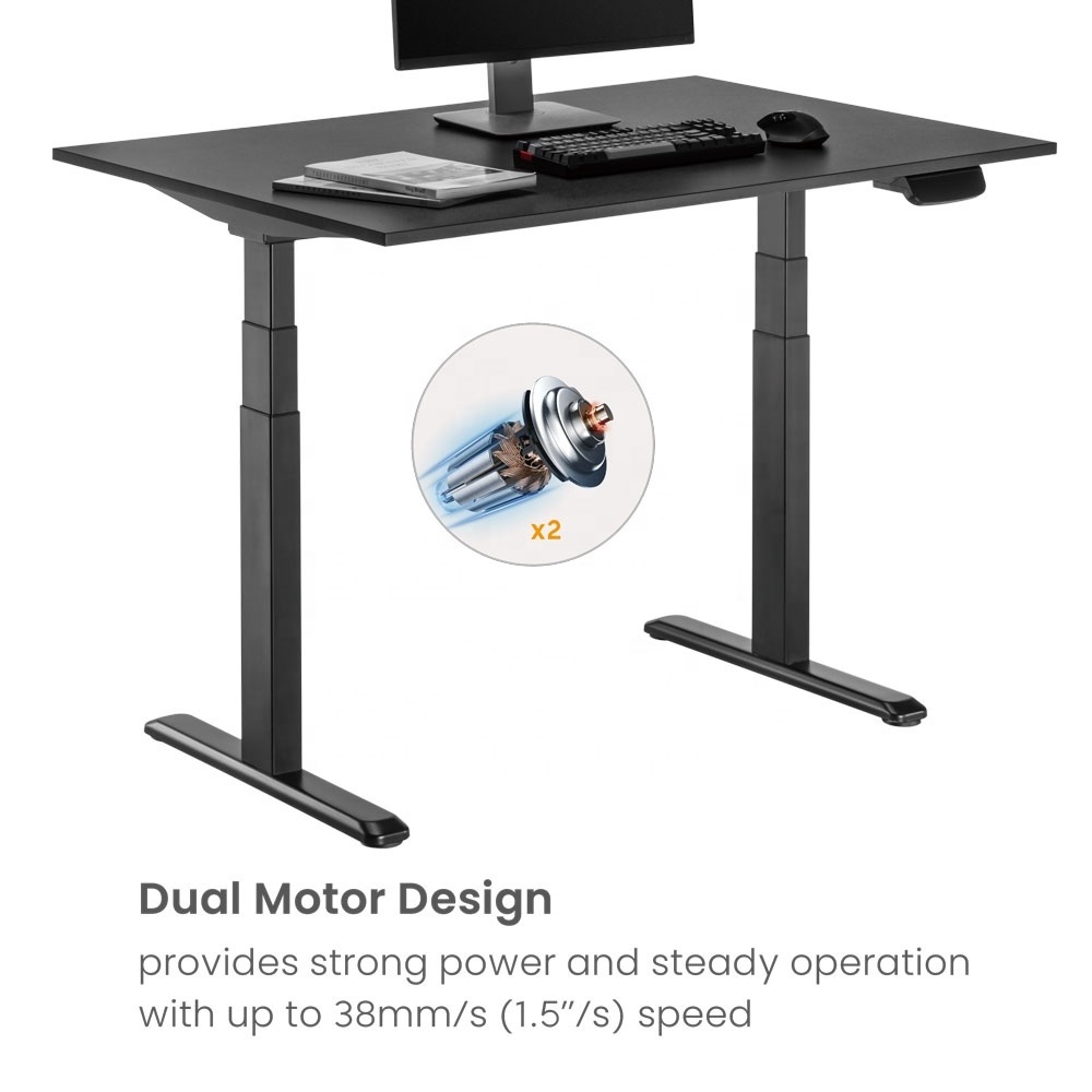 Office Ergo Table Computer Ergonomic Up Down Memory Controller Height Adjustable Dual Motor Electric Sit Standing Desk Leg Frame