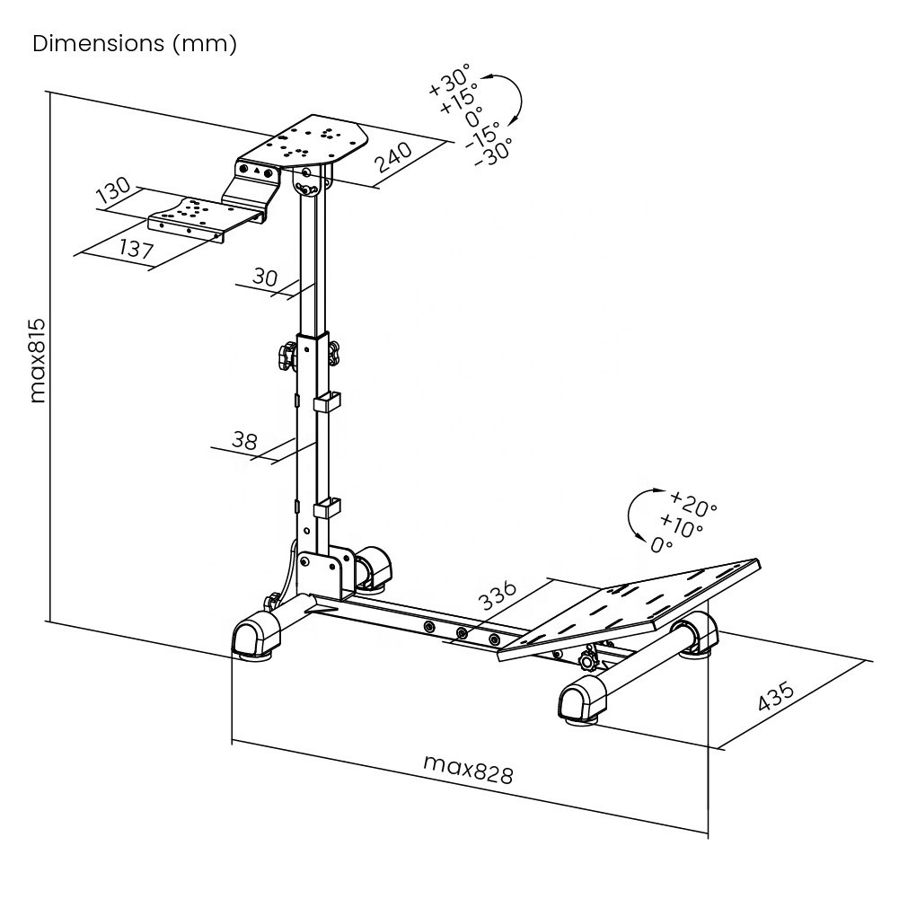 Foldable Gaming Racing Steering Wheel Stand With Gear Shifter Simulator Steering Wheel Stand Racing Simulator